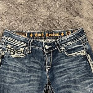Rock Revival Women's Blue Distressed Jeans